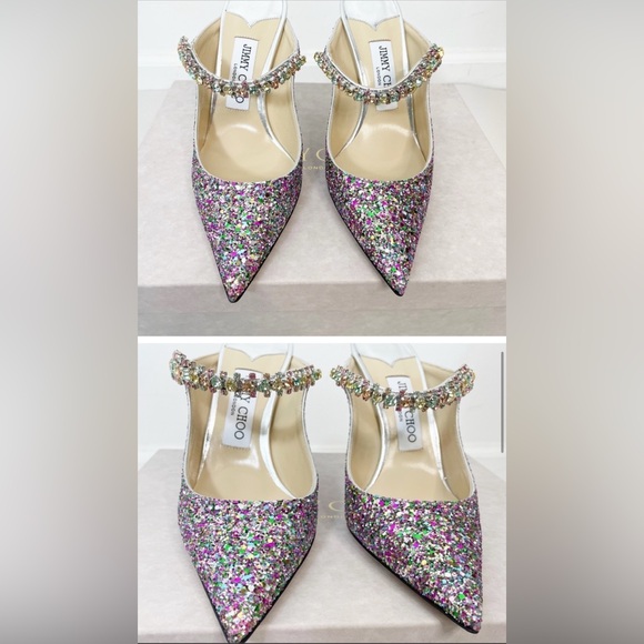Jimmy Choo Bing Confetti Crystal Pump Heels - Picture 3 of 5